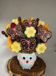 Ceramic Owl with chocolate butterflies